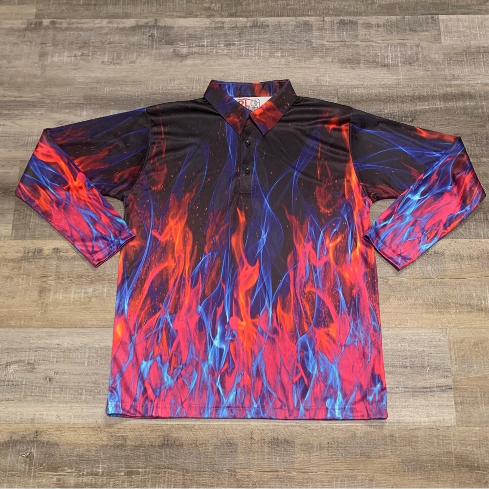 Play Loud Golf Silently Be Heard PLG Long Sleeve Polo Shirt Small
